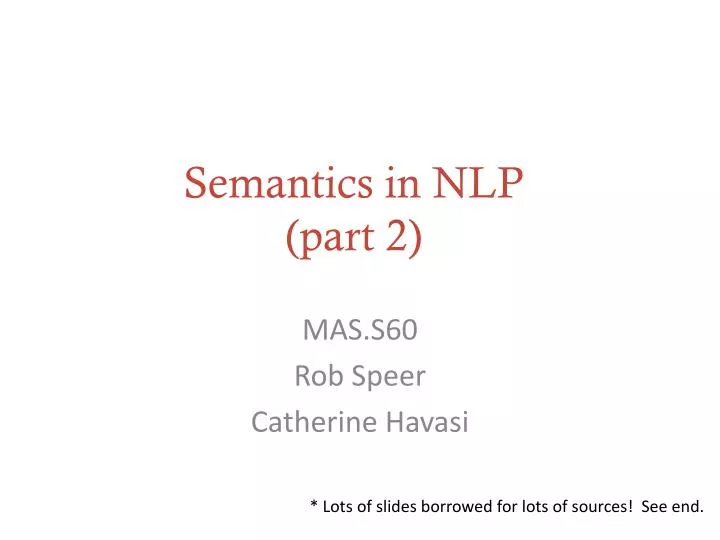 semantics in nlp part 2