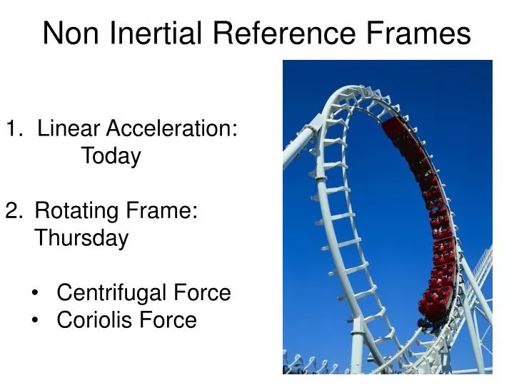 non inertial reference frames