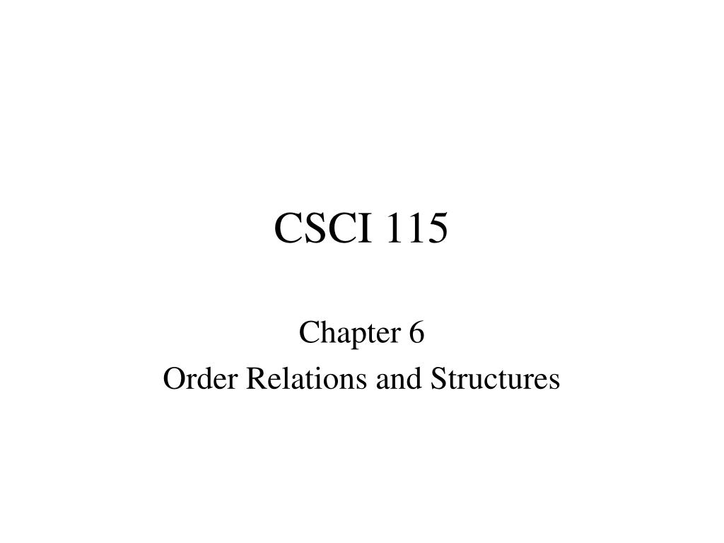 PPT - CSCI 115 PowerPoint Presentation, free download - ID:2164732