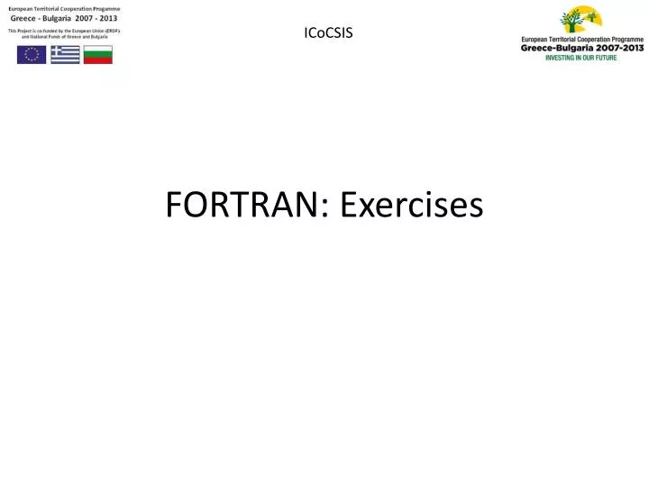 fortran exercises