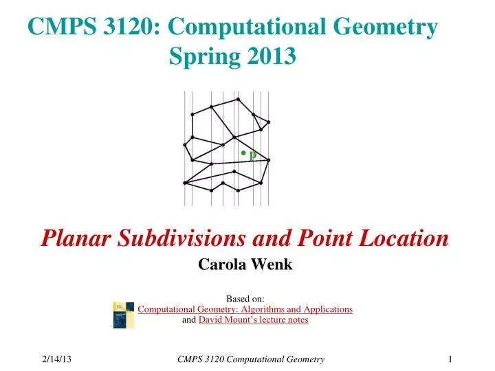 cmps 3120 computational geometry spring 2013