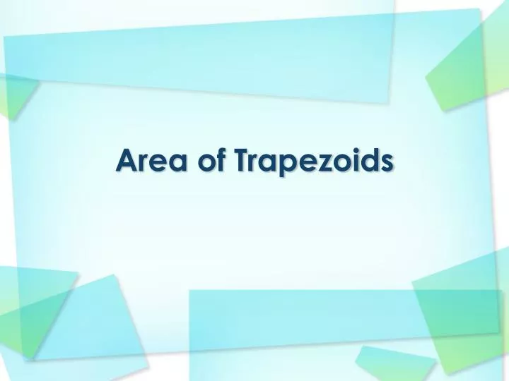 area of trapezoids