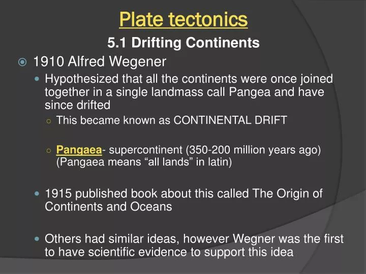 plate tectonics