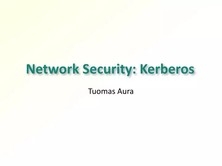 network security kerberos