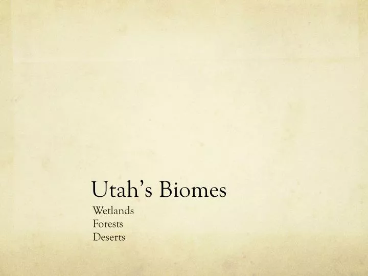 utah s biomes