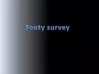 Footy survey