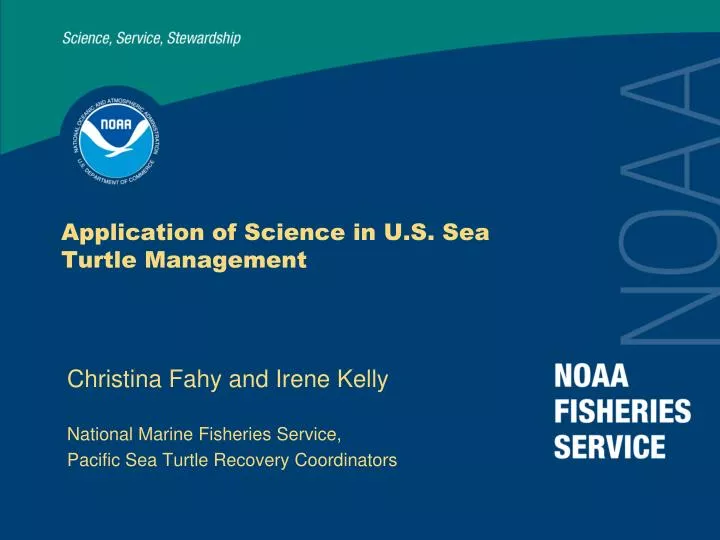 application of science in u s sea turtle management