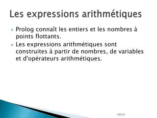 les expressions arithm tiques