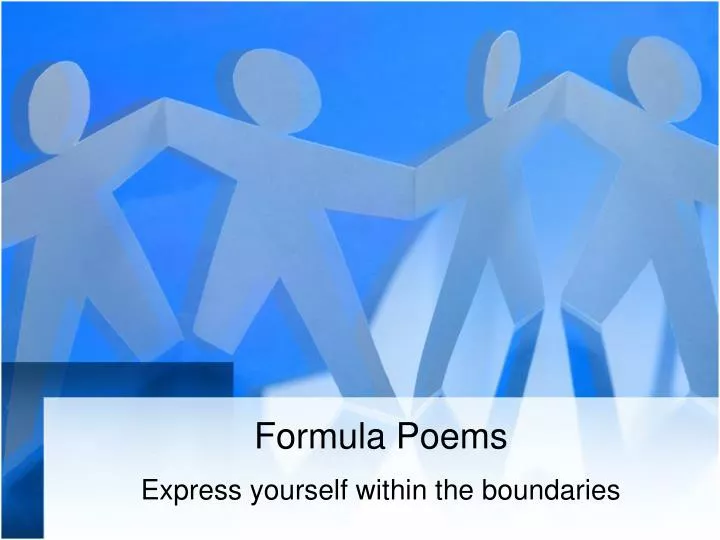 formula poems