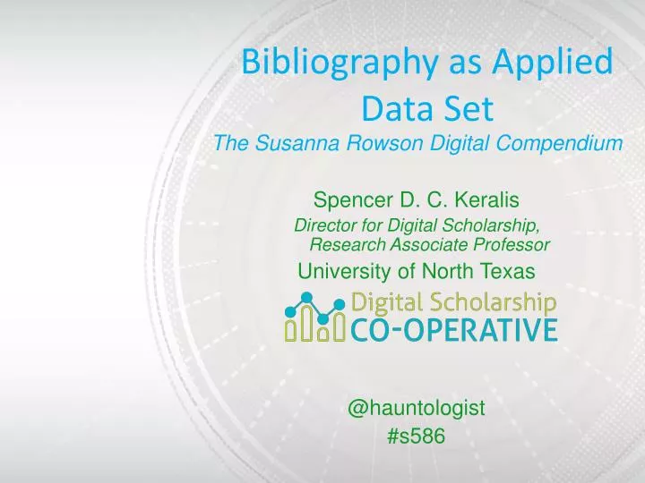 bibliography as applied data set