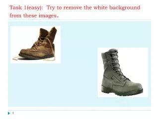 Task 1(easy ): Try to remove the white background from these images .