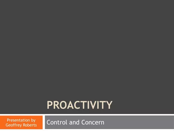 proactivity