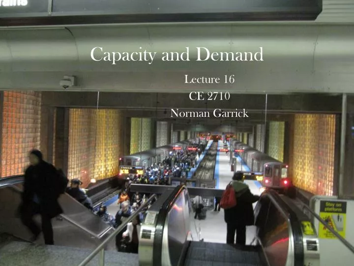 capacity and demand
