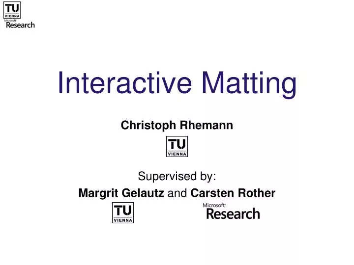 interactive matting