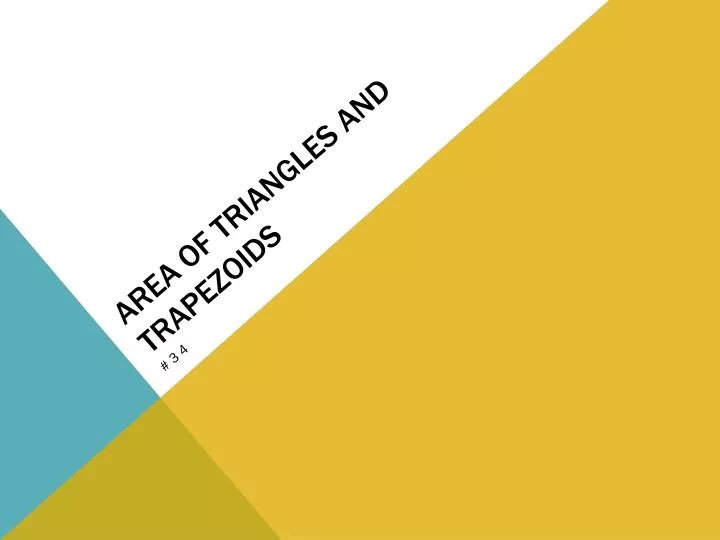 area of triangles and trapezoids