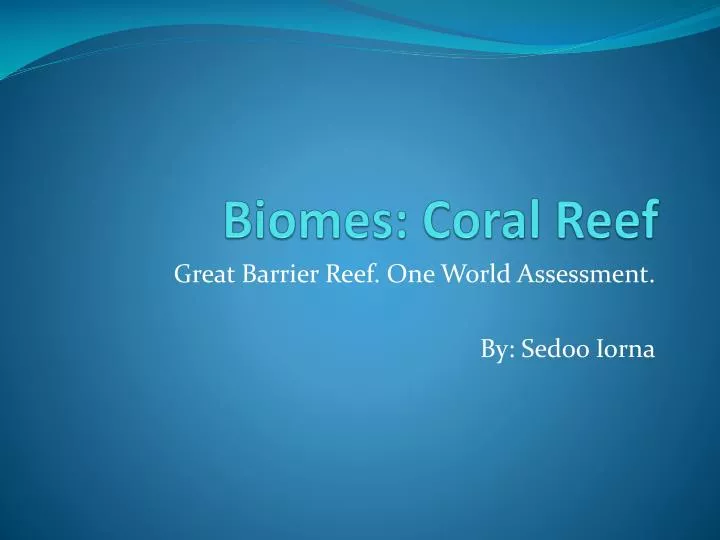 biomes coral reef