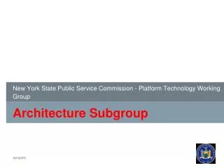 Architecture Subgroup