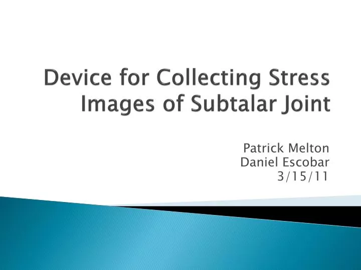device for collecting stress images of subtalar joint