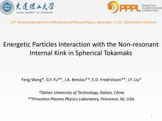 Energetic Particles Interaction with the Non-resonant Internal Kink in Spherical Tokamaks