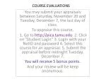 COURSE EVALUATIONS