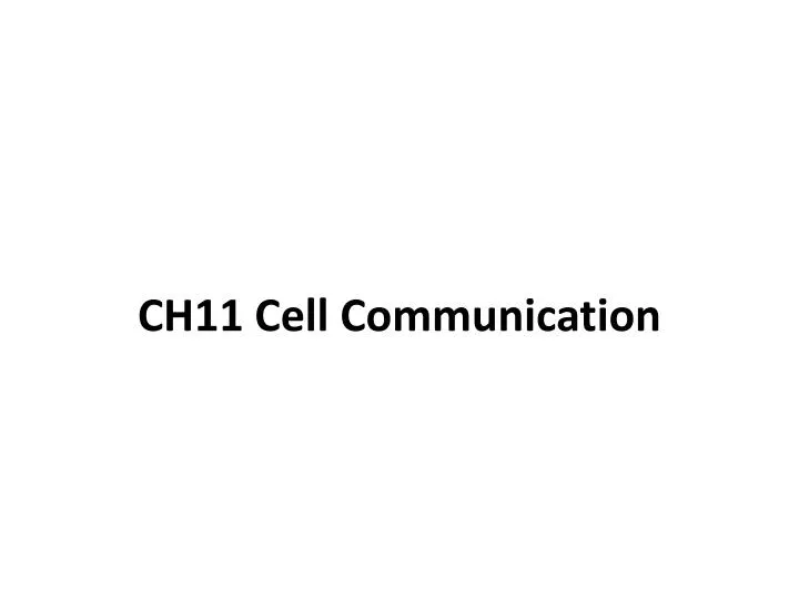 ch11 cell communication