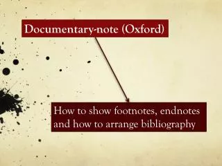 Documentary-note (Oxford)