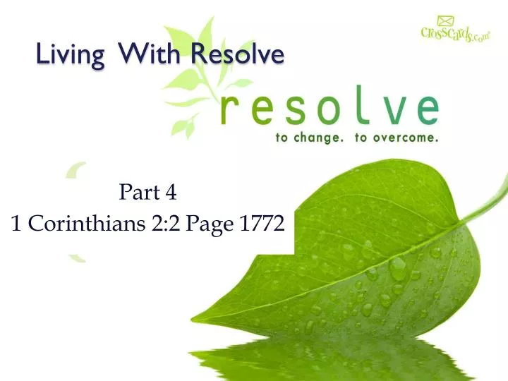 living with resolve