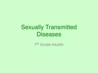 sexually transmitted diseases