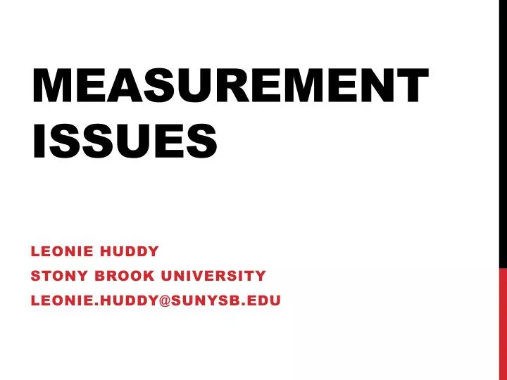 measurement issues
