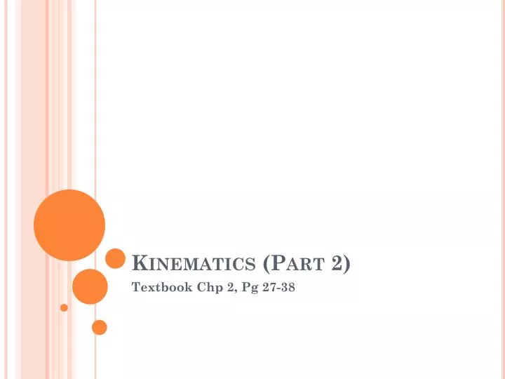 kinematics part 2