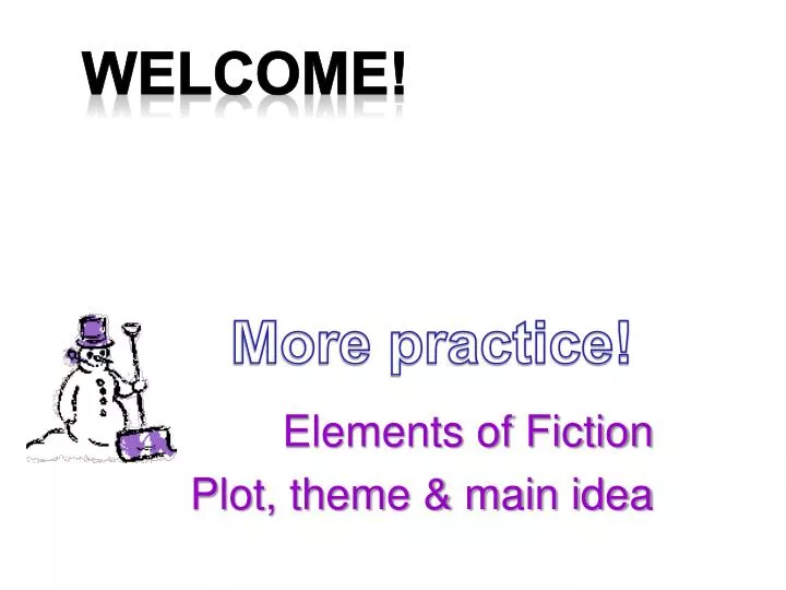 elements of fiction plot theme main idea