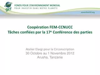 coop ration fem ccnucc t ches confi es par la 17 e conf rence des parties