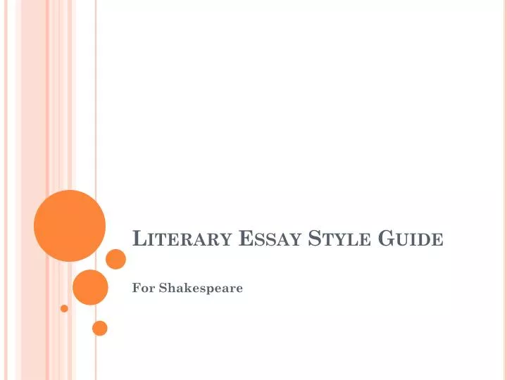 literary essay style guide