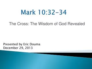 Mark 10:32-34