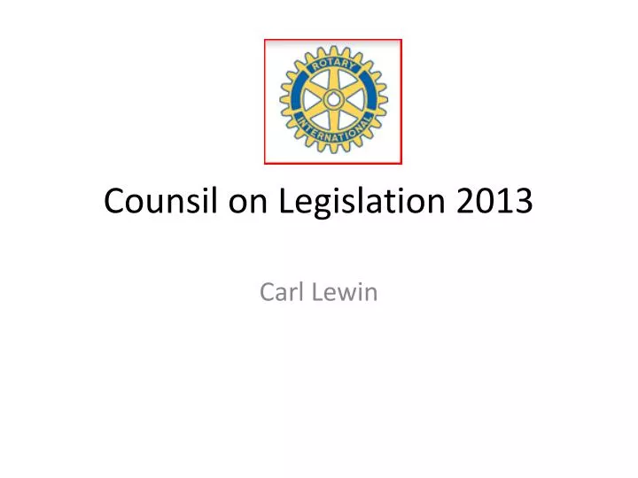 counsil on legislation 2013