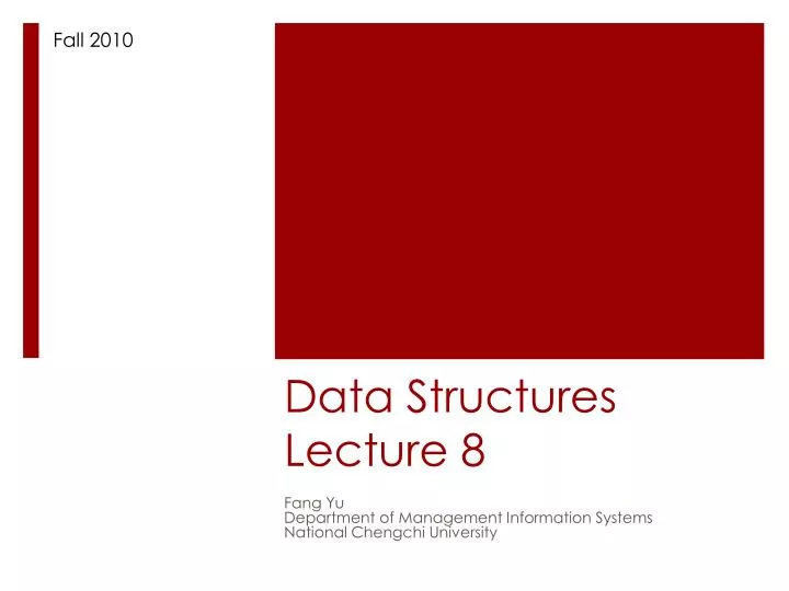 data structures lecture 8