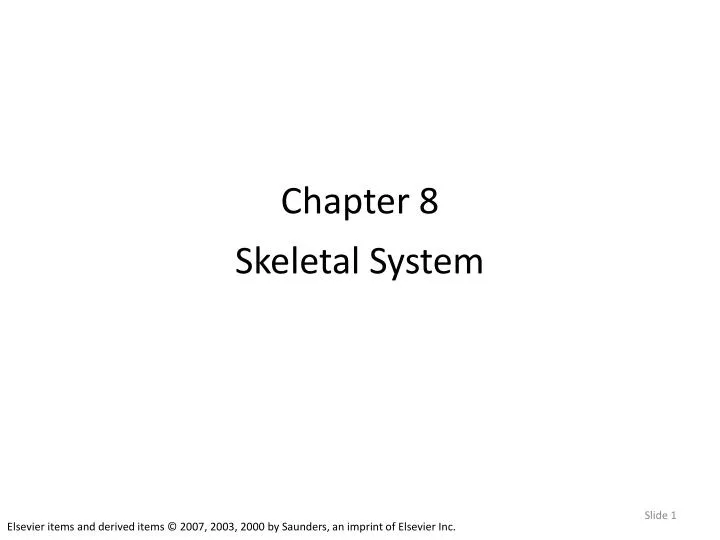 chapter 8 skeletal system