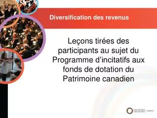 diversification des revenus