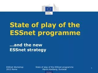 State of play of the ESSnet programme