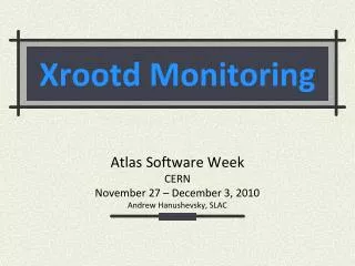 Xrootd Monitoring