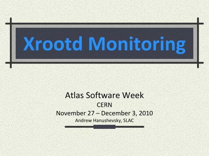 xrootd monitoring