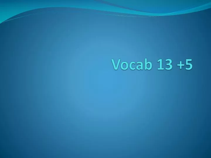 vocab 13 5