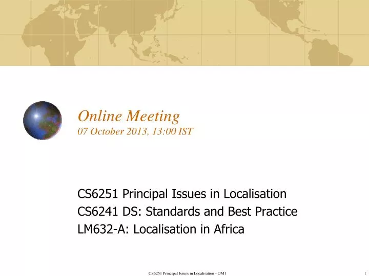 online meeting 0 7 october 2013 13 00 ist