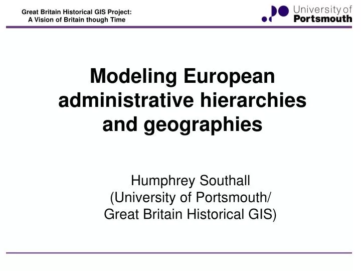 modeling european administrative hierarchies and geographies