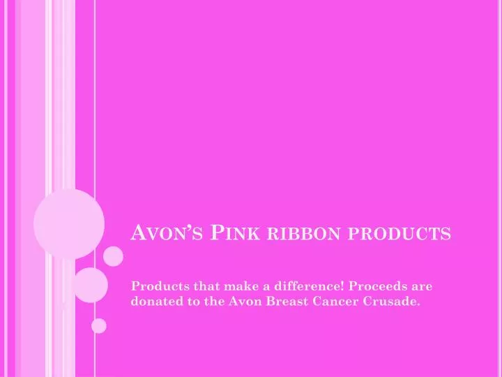 avon s pink ribbon products