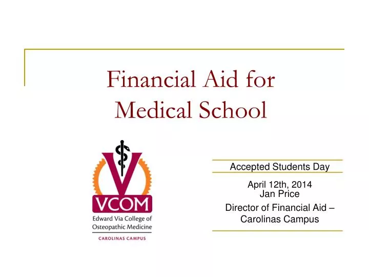 financial aid for medical school