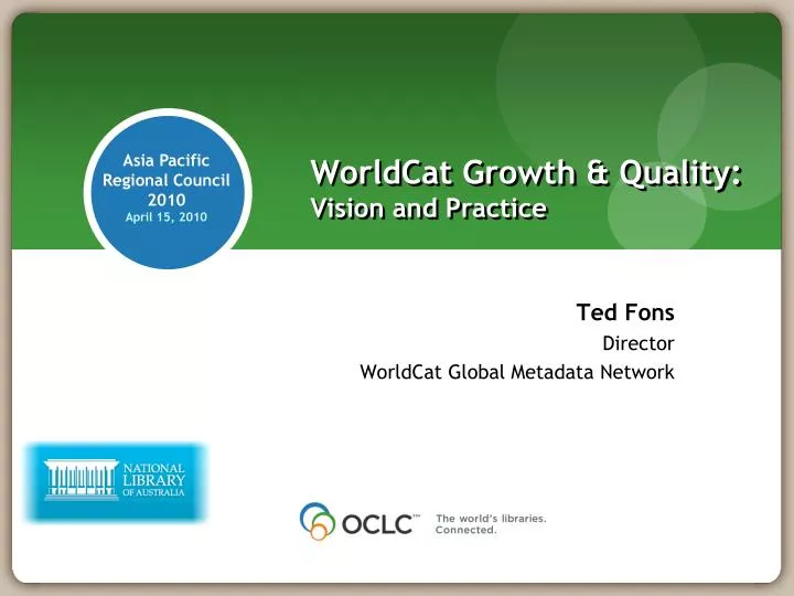 worldcat growth quality vision and practice