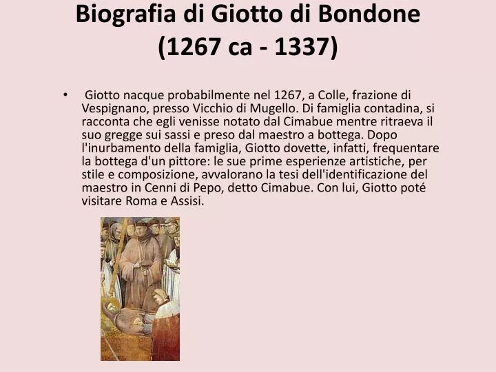 biografia di giotto di bondone 1267 ca 1337
