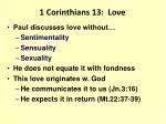 1 Corinthians 13: Love