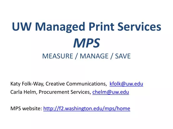 uw managed print services mps measure manage save